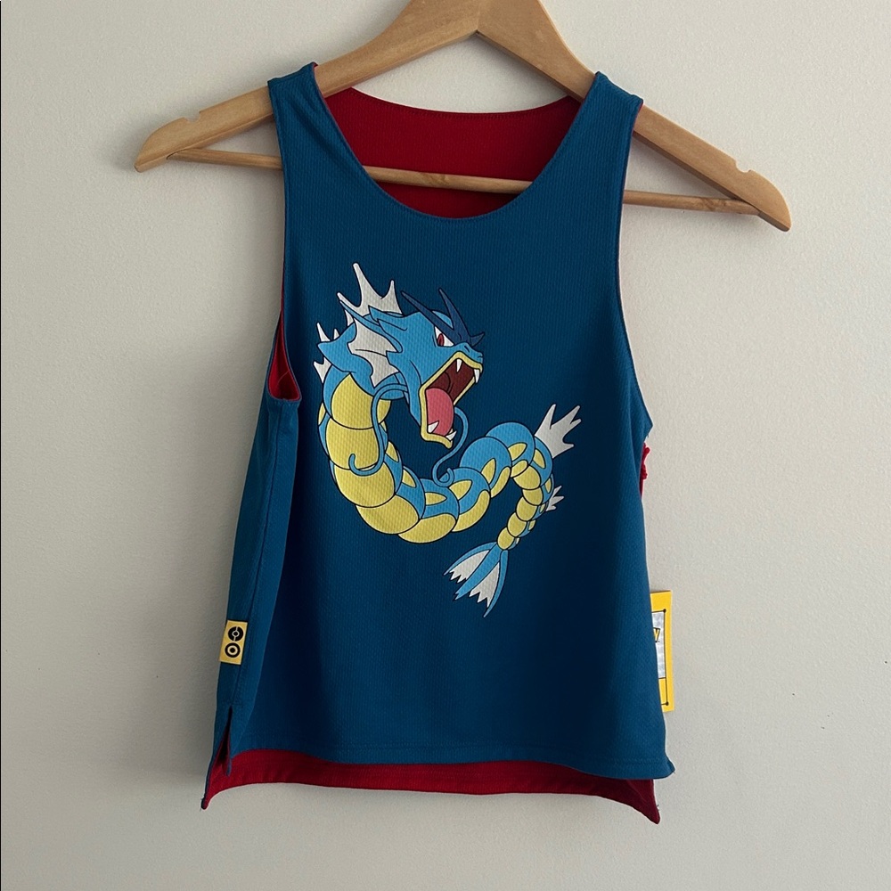 Kids Pokemon Reversible Trainer Jersey Blue and Red Size M